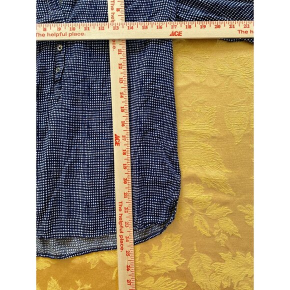Joie Blue Long Sleeve Womans Blouse Small‎ Rayon Top - Picture 5 of 5